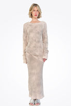 Knitted Crew Sweater - Beige Dirty by Nostra Santissima — alternate view