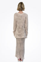 Knitted Crew Sweater - Beige Dirty by Nostra Santissima — view 3