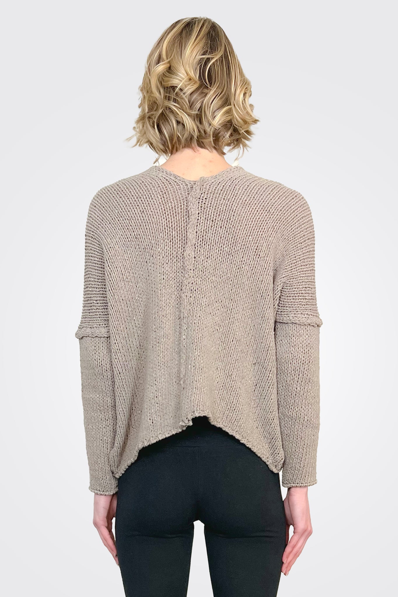 Chess Sweater - Mud Beige by Studio B3 — alternate view
