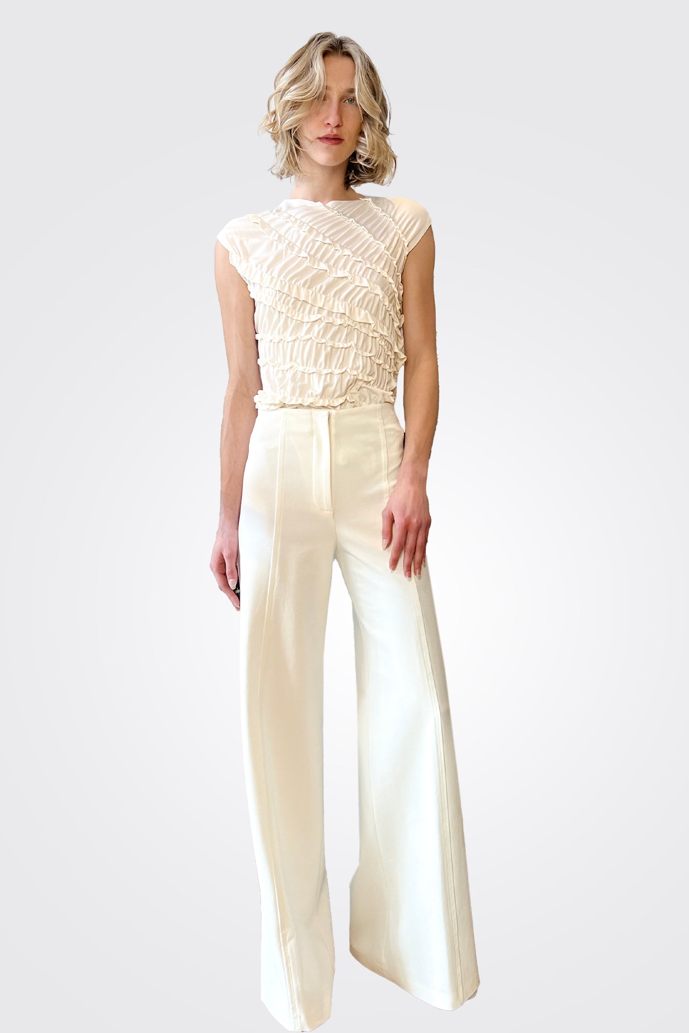 Wide Leg Trousers - Pumice by Liviana Conti — alternate view