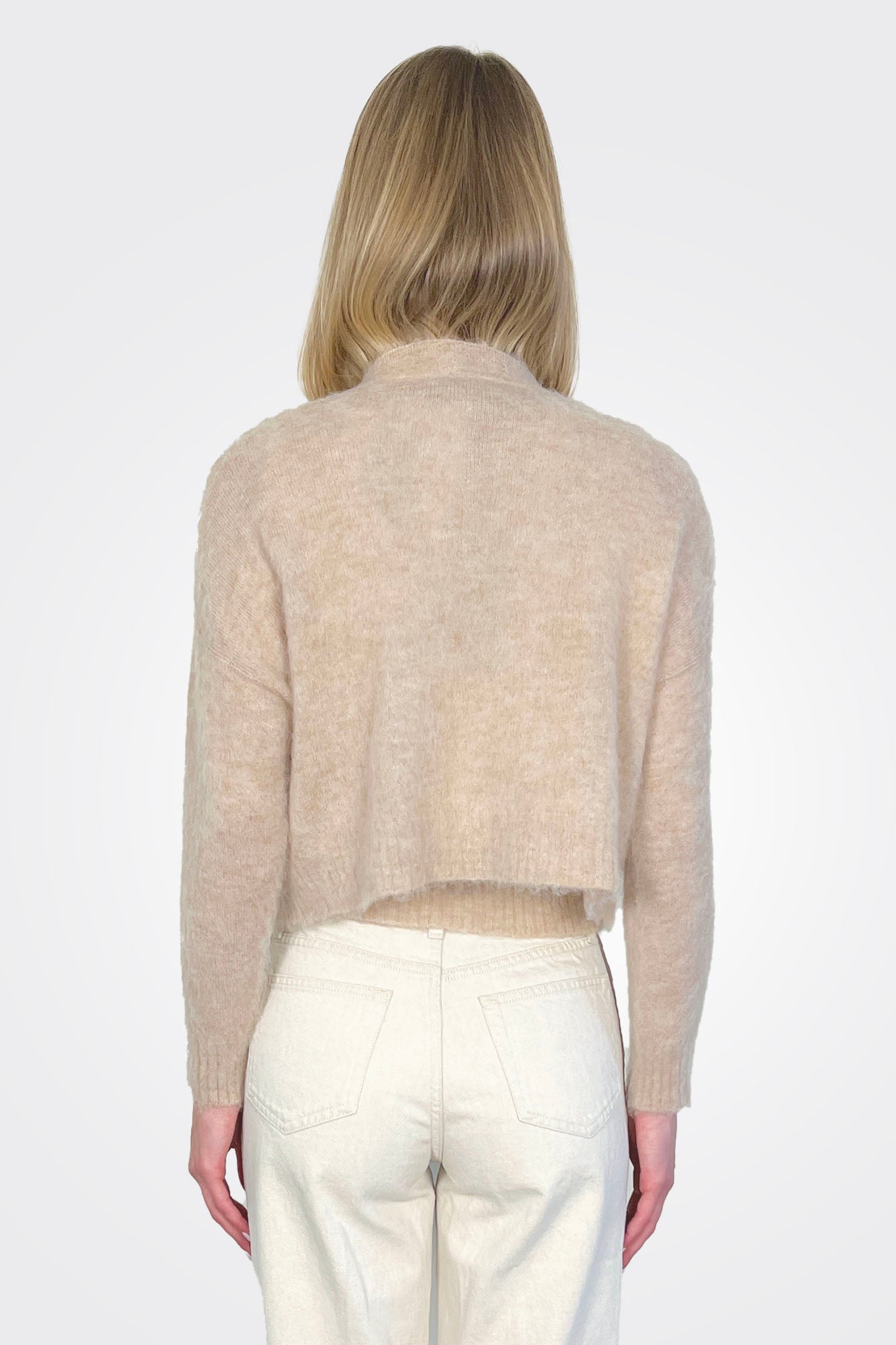 Wool Alpaca Soft Cardigan - Beige by D. Exterior — alternate view