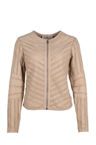 Tila Leather Jacket - Beige by Mauritius | 25 South Boutiques