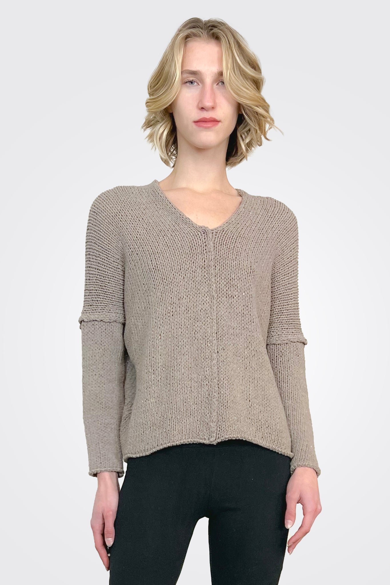 Chess Sweater - Mud Beige by Studio B3 | 25 South Boutiques