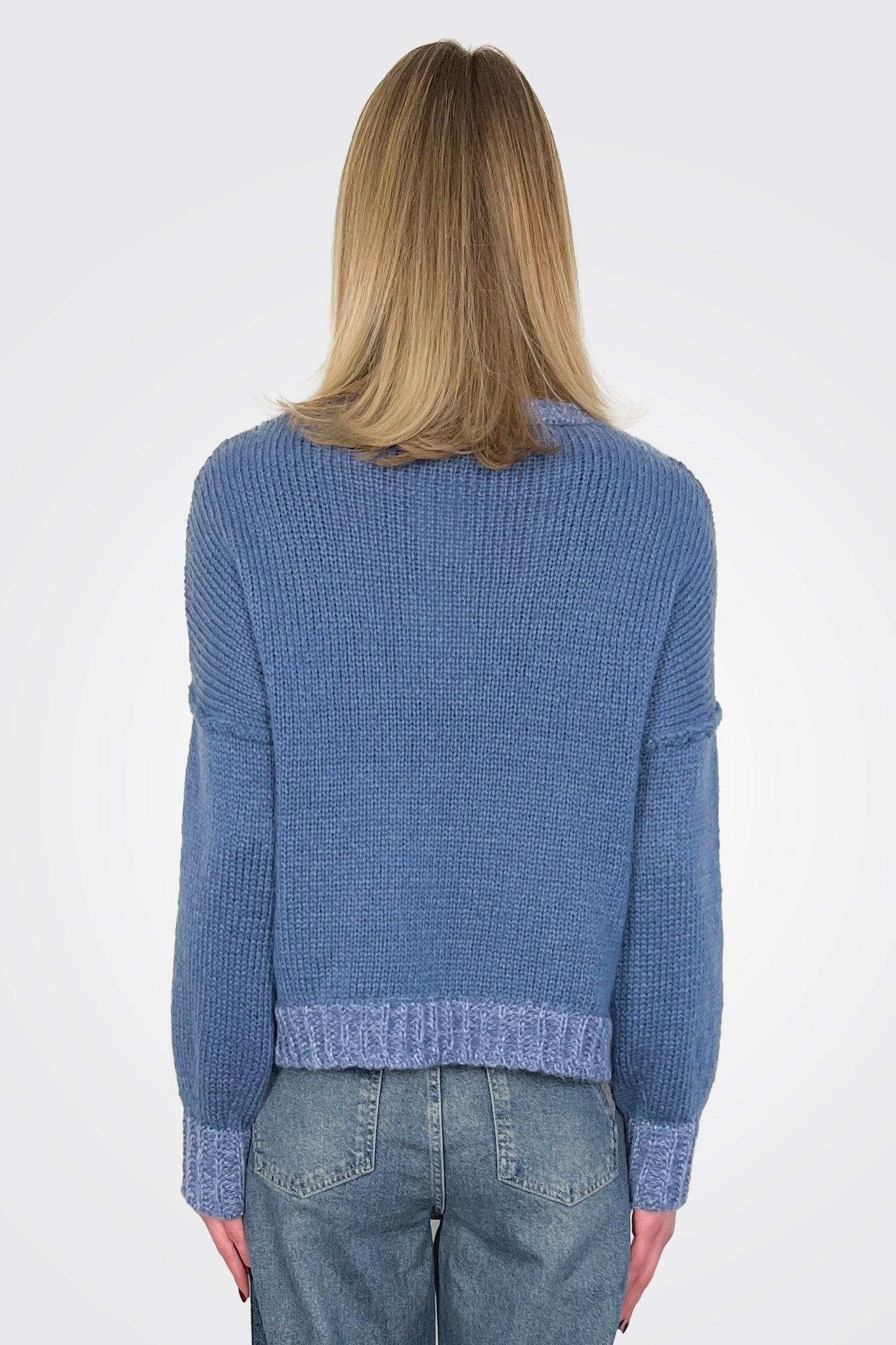 Lara Marl Trivi Chunky Crew - Blue Fire by Wooden Ships — alternate view