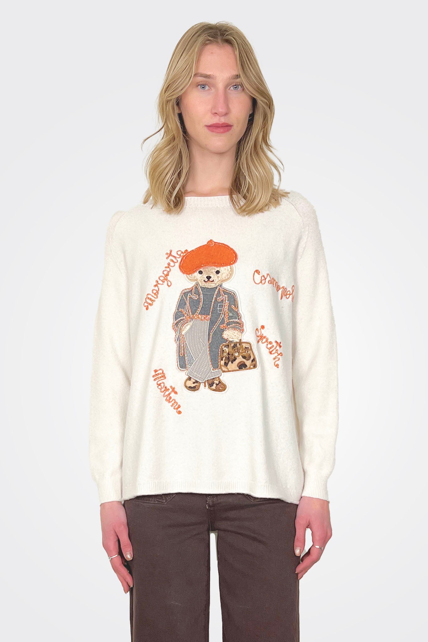 Bear Sweater - Ivory by Bye Firenze | 25 South Boutiques