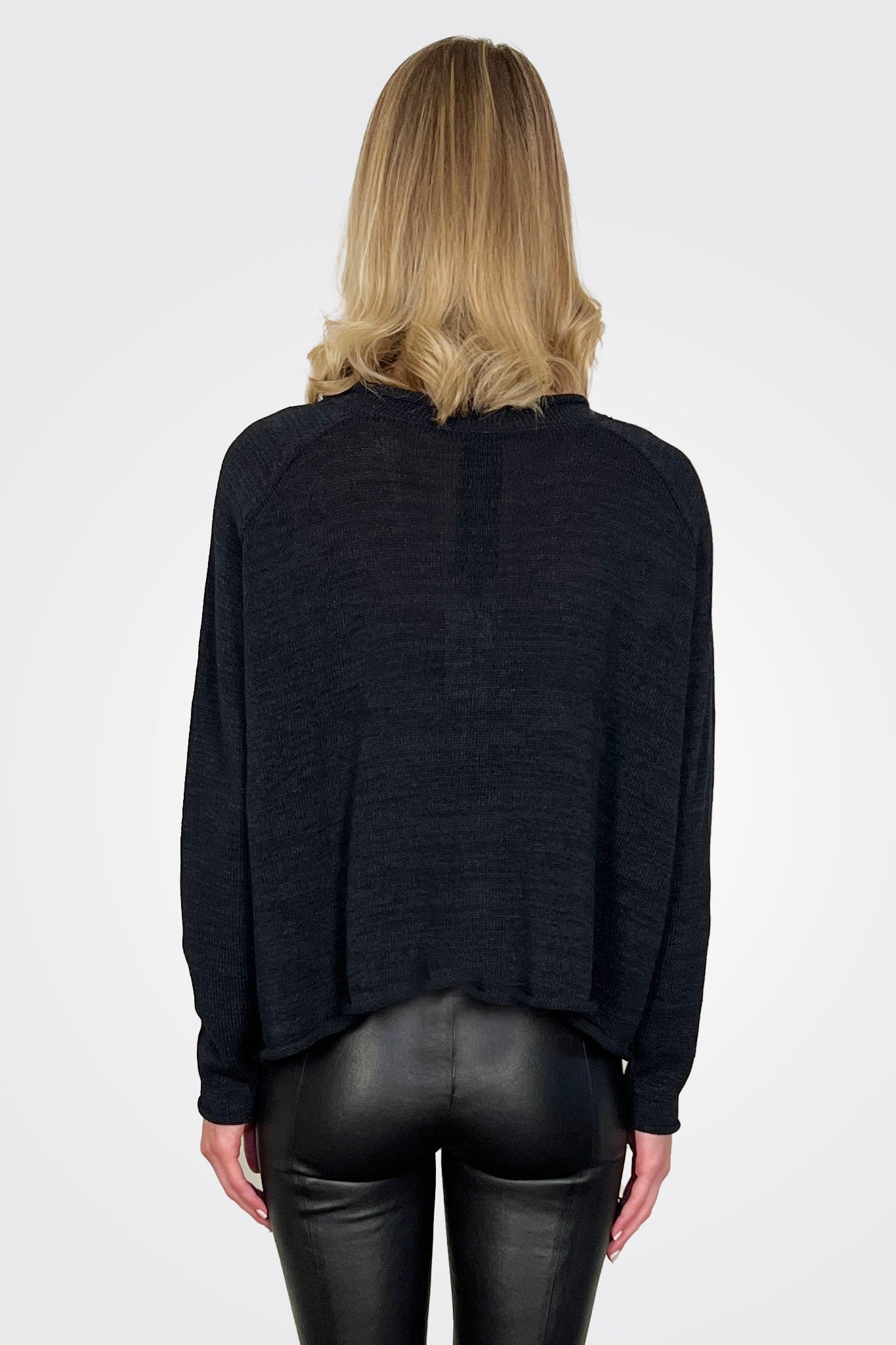Flower Pullover - Black Grey Flock by Rundholz — alternate view