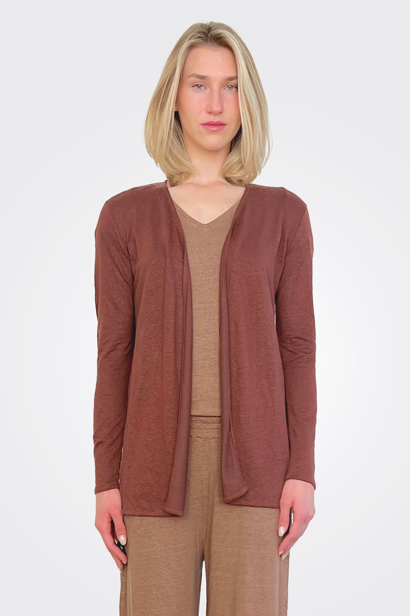 Open Cardigan - Bourgogne by Majestic | 25 South Boutiques