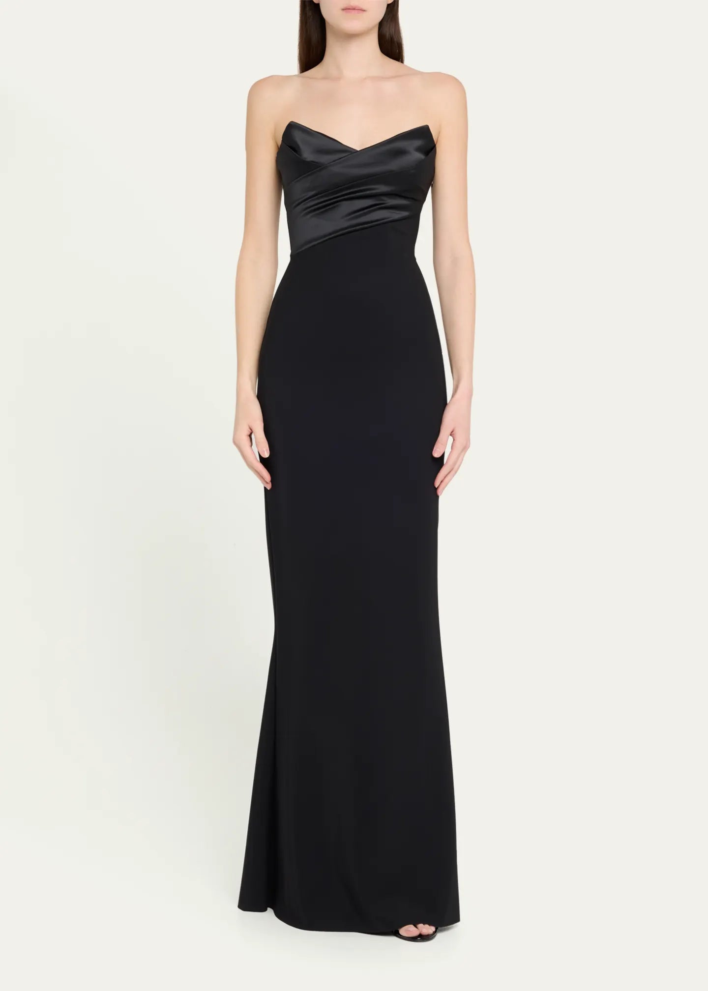 Bairei Strapless Jersey Column Gown - Black by Chiara Boni | 25 South Boutiques