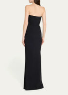 Bairei Strapless Jersey Column Gown - Black by Chiara Boni — alternate view
