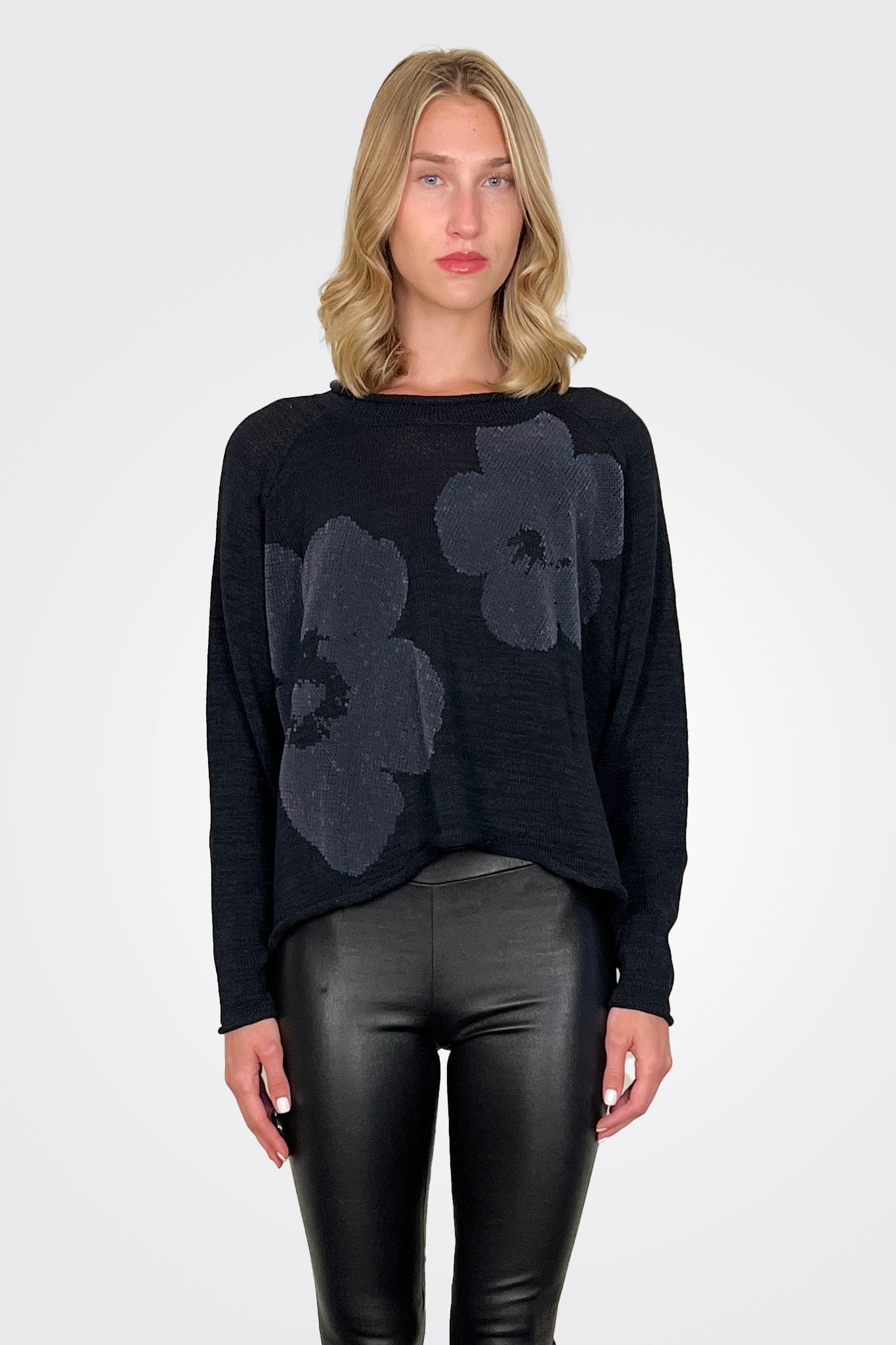 Flower Pullover - Black Grey Flock by Rundholz | 25 South Boutiques
