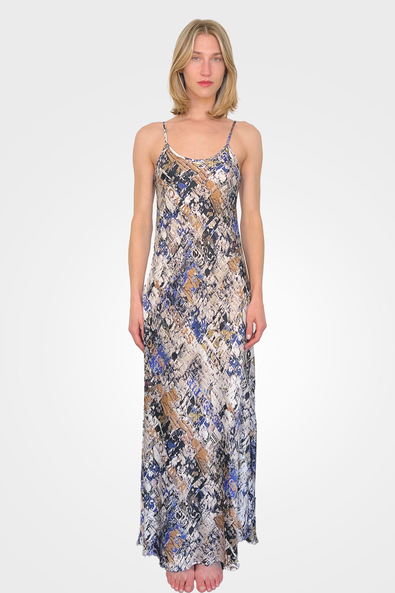 Slip Long Dress - Bradford Green by Printed Artworks | 25 South Boutiques