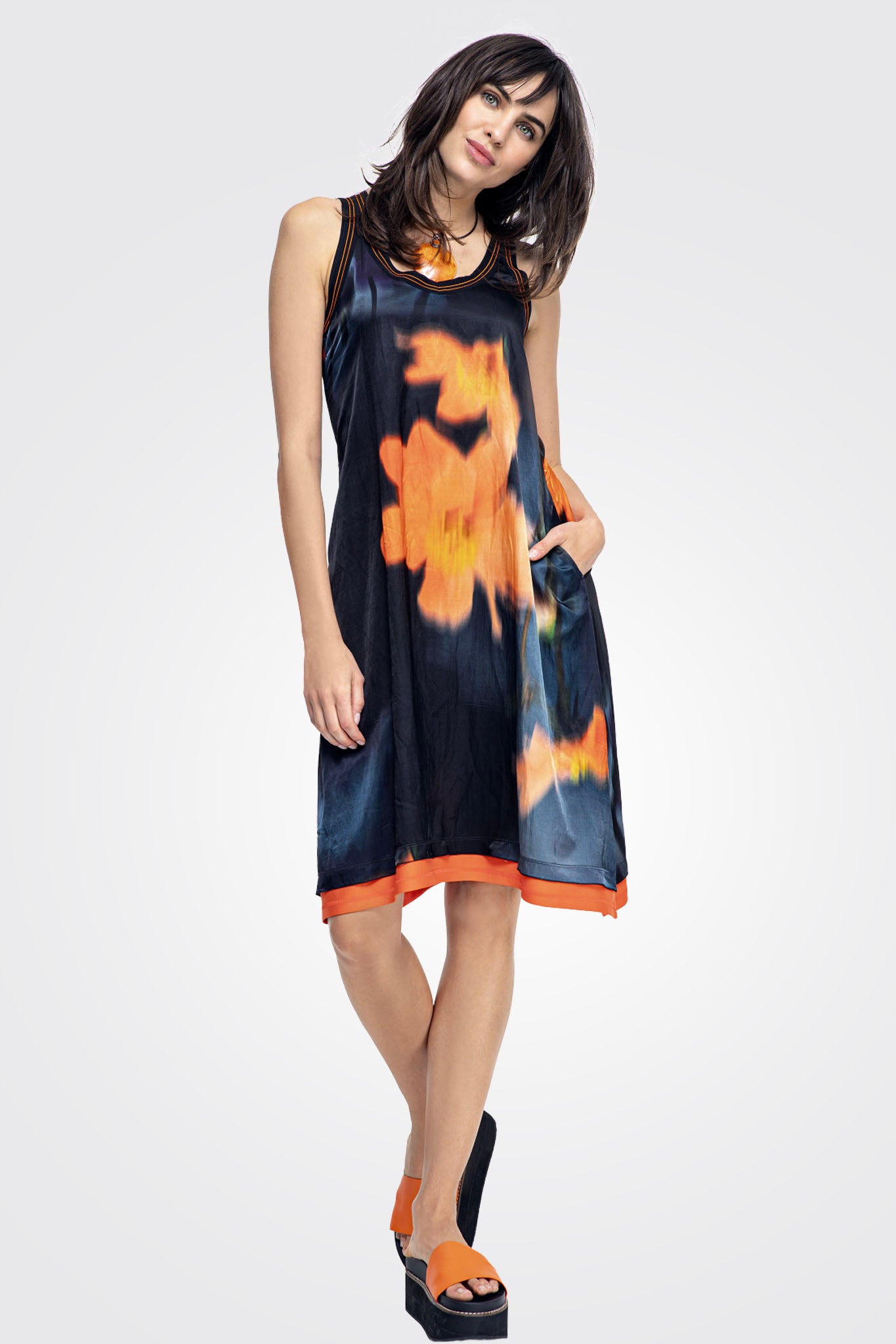 Tank Satin Dress - Black Mandarin by Beate Heymann | 25 South Boutiques