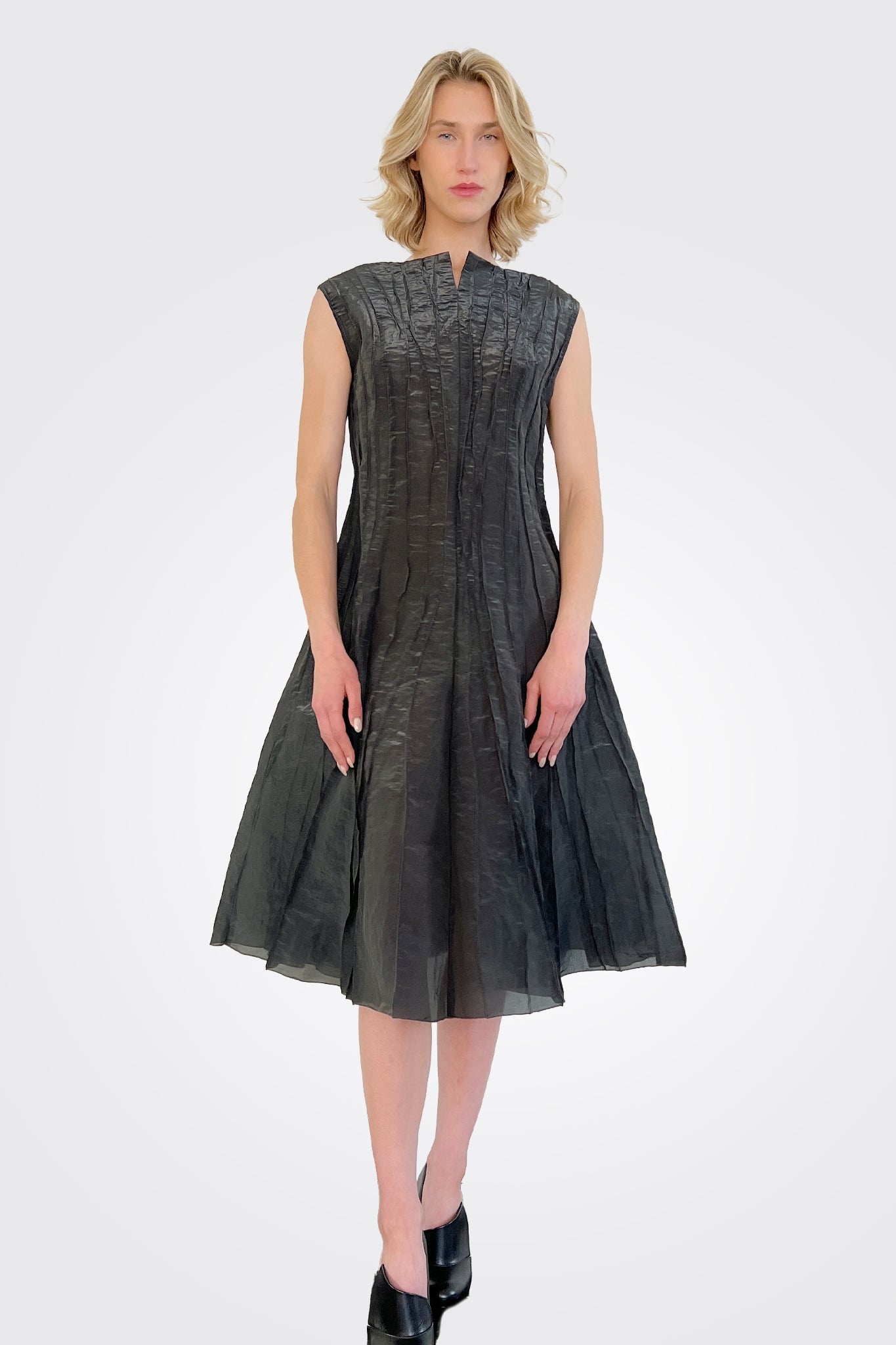 High Neck Flare Dress - Black by Anett Rostel | 25 South Boutiques