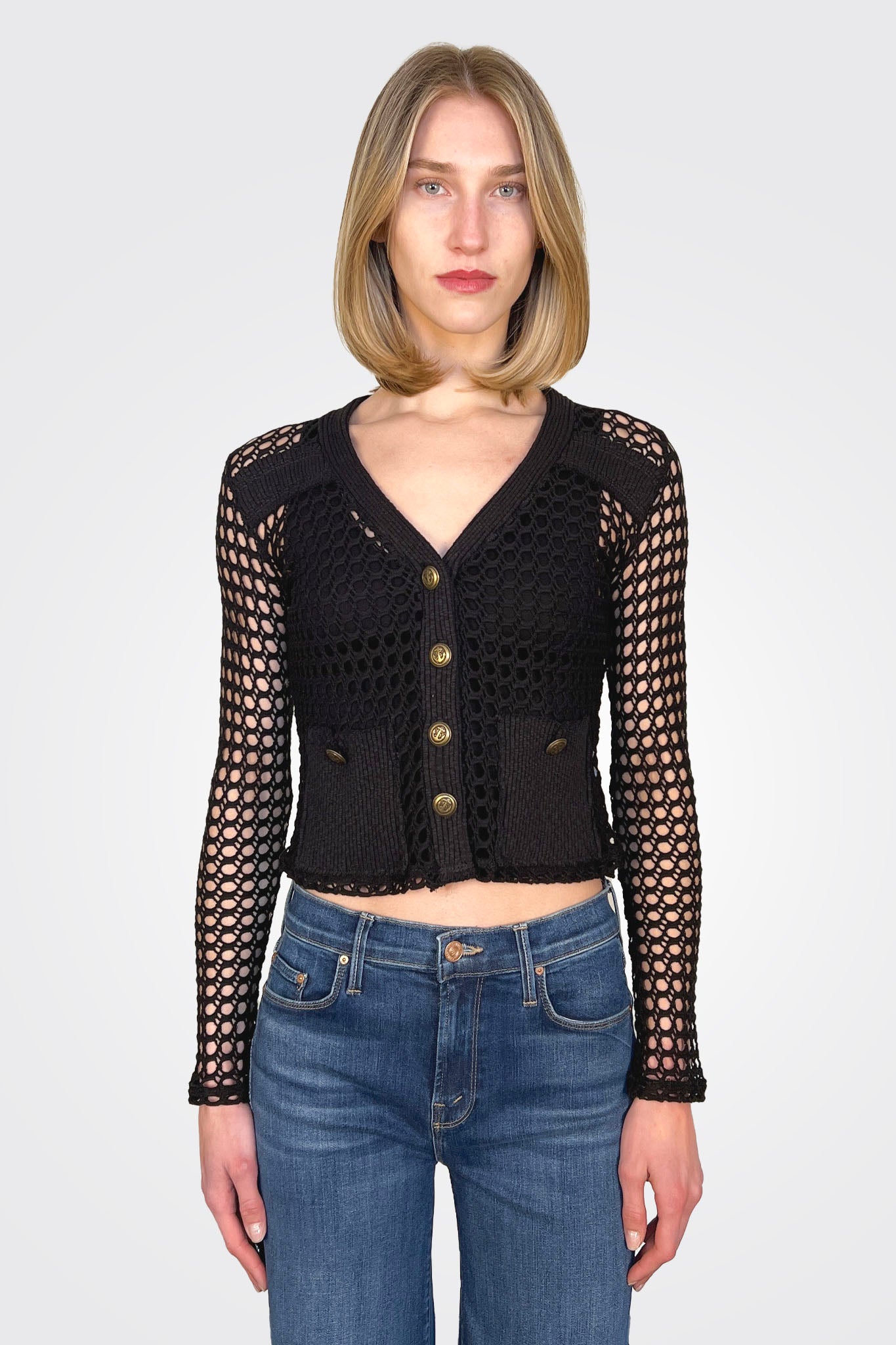 Knit Button Cardigan Jacket - Black by Pete | 25 South Boutiques