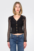 Knit Button Cardigan Jacket - Black by Pete | 25 South Boutiques