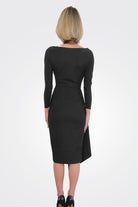Ellia Draped Sheath Dress - Black by Chiara Boni — alternate view
