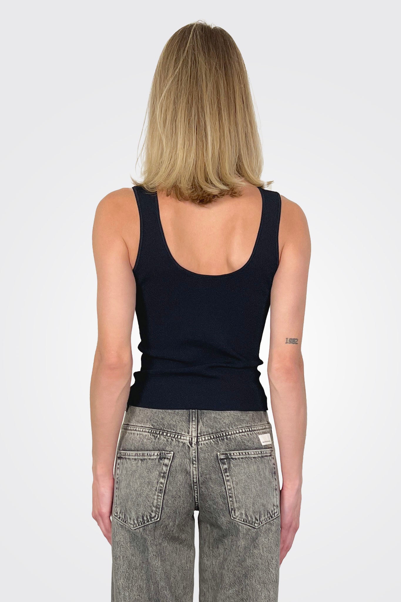 Scoop Neck Tank - Coastal Blue by Vince — alternate view