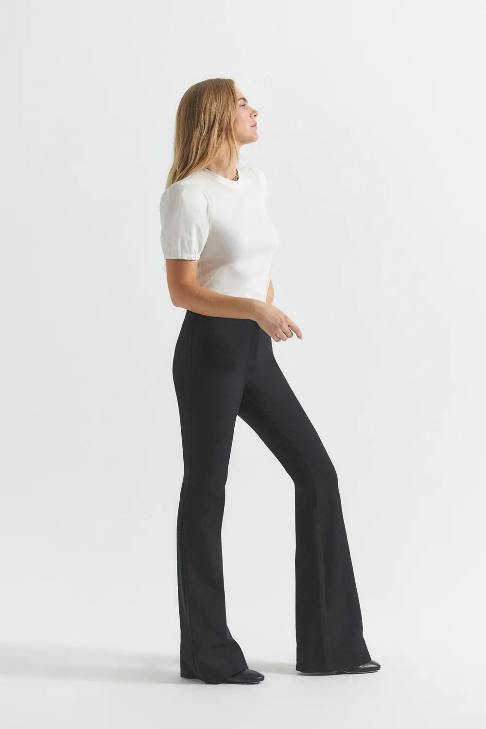 Crosby Flare Trousers - Black by Derek Lam — alternate view