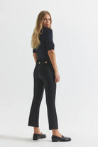 Robertson Crop Flare Trousers - Black by Derek Lam — view 4