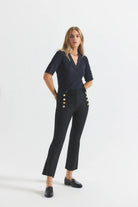 Robertson Crop Flare Trousers - Black by Derek Lam | 25 South Boutiques