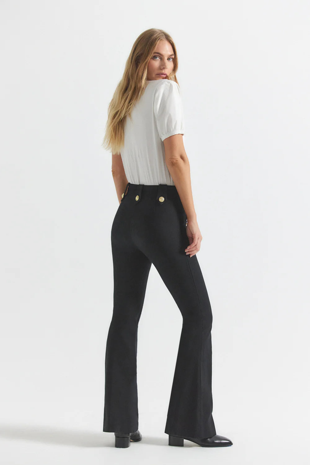 Robertson Flare Trousers - Black by Derek Lam — view 4