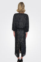 Long Sequin Dress - Black by MeiMeij — alternate view
