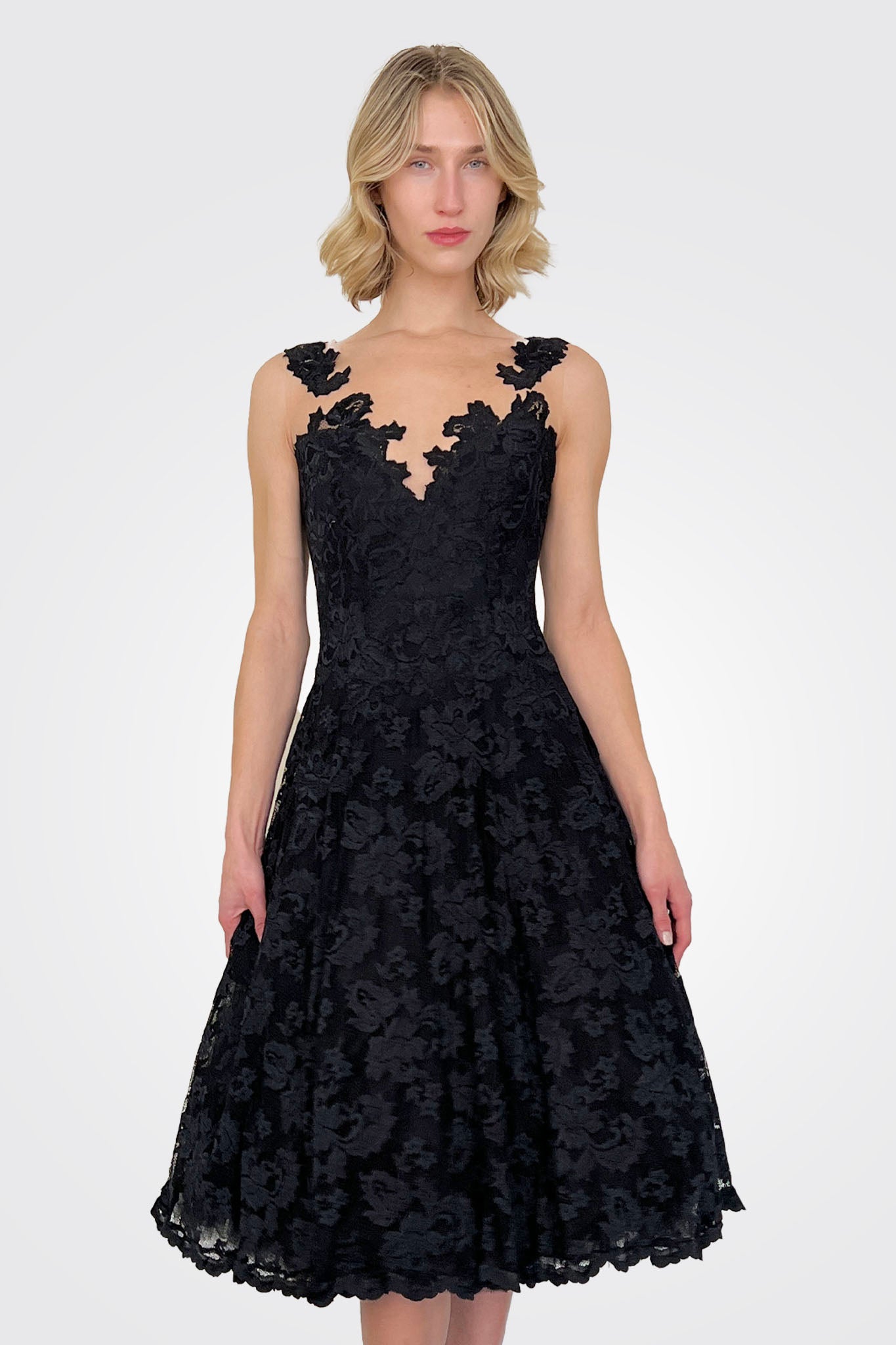 Tutu Cocktail Dress - Black by Olvi's — alternate view
