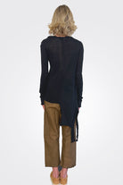 Asymmetrical Cardigan - Black by Serie Numerica — alternate view