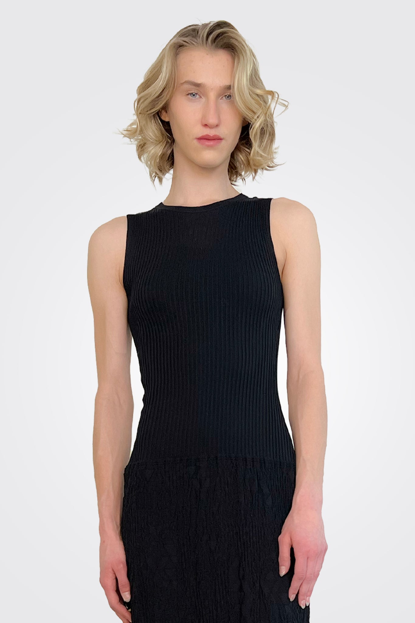 Knit Midi Dress - Black by Missoni — alternate view