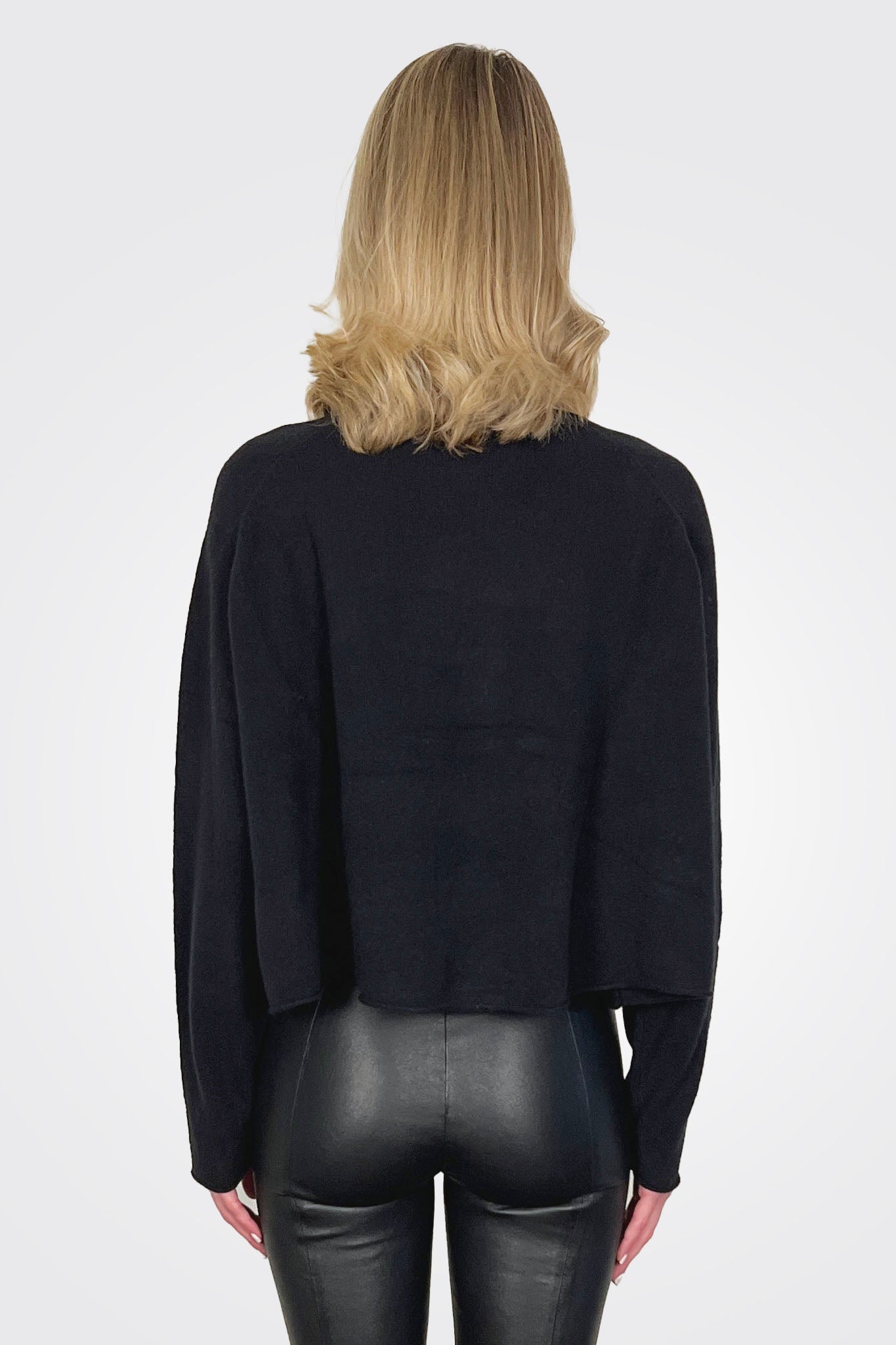 Cropped Pullover - Black by Rundholz — alternate view
