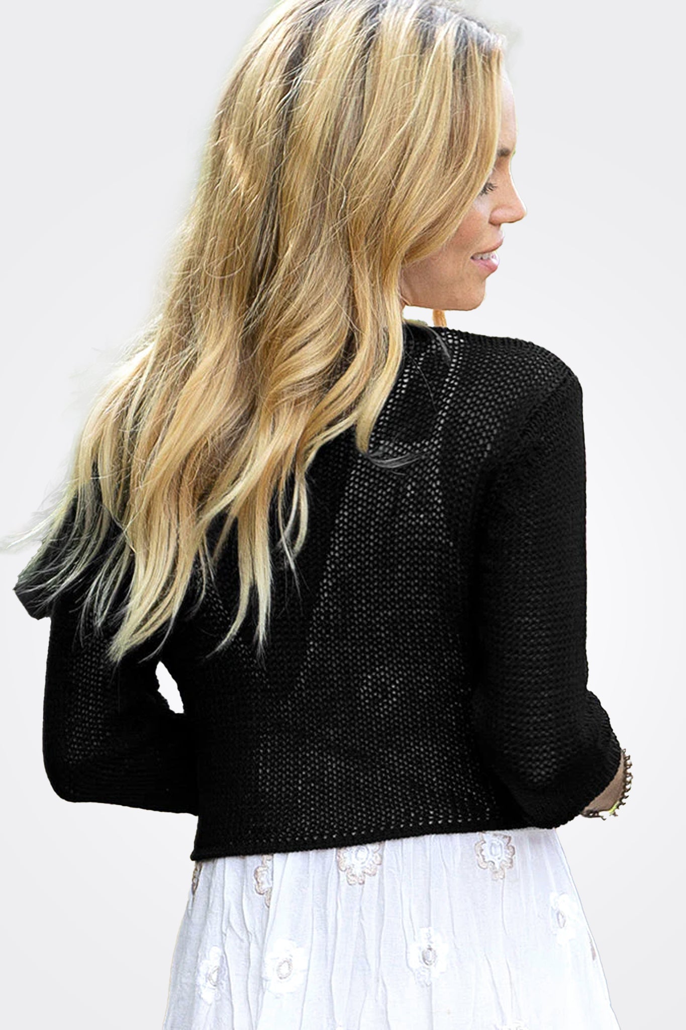 Ballet 3/4 Cotton Sleeve Top - Black by Wooden Ships — alternate view