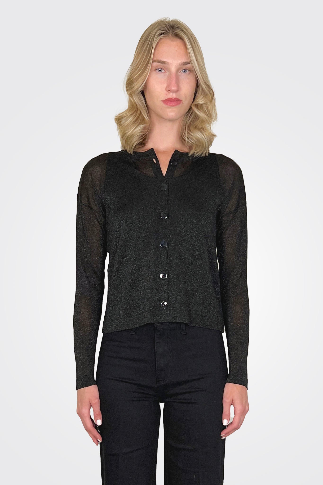 Gala Lurex Cardigan - Black by Maison Lurex | 25 South Boutiques