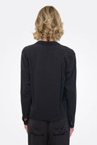 Short Button Up Silk Shirt - Black by Private 0204 — view 3