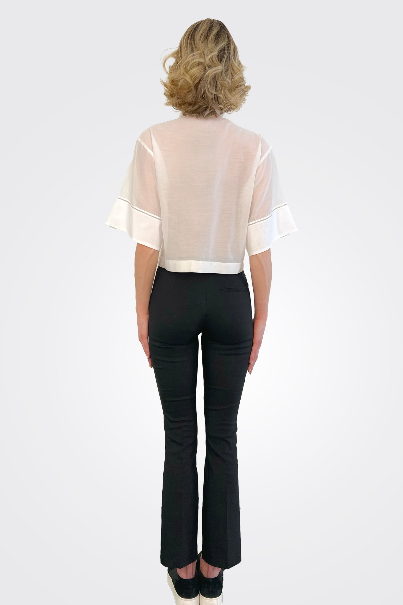 Crop Trousers - Noir by Malloni — alternate view