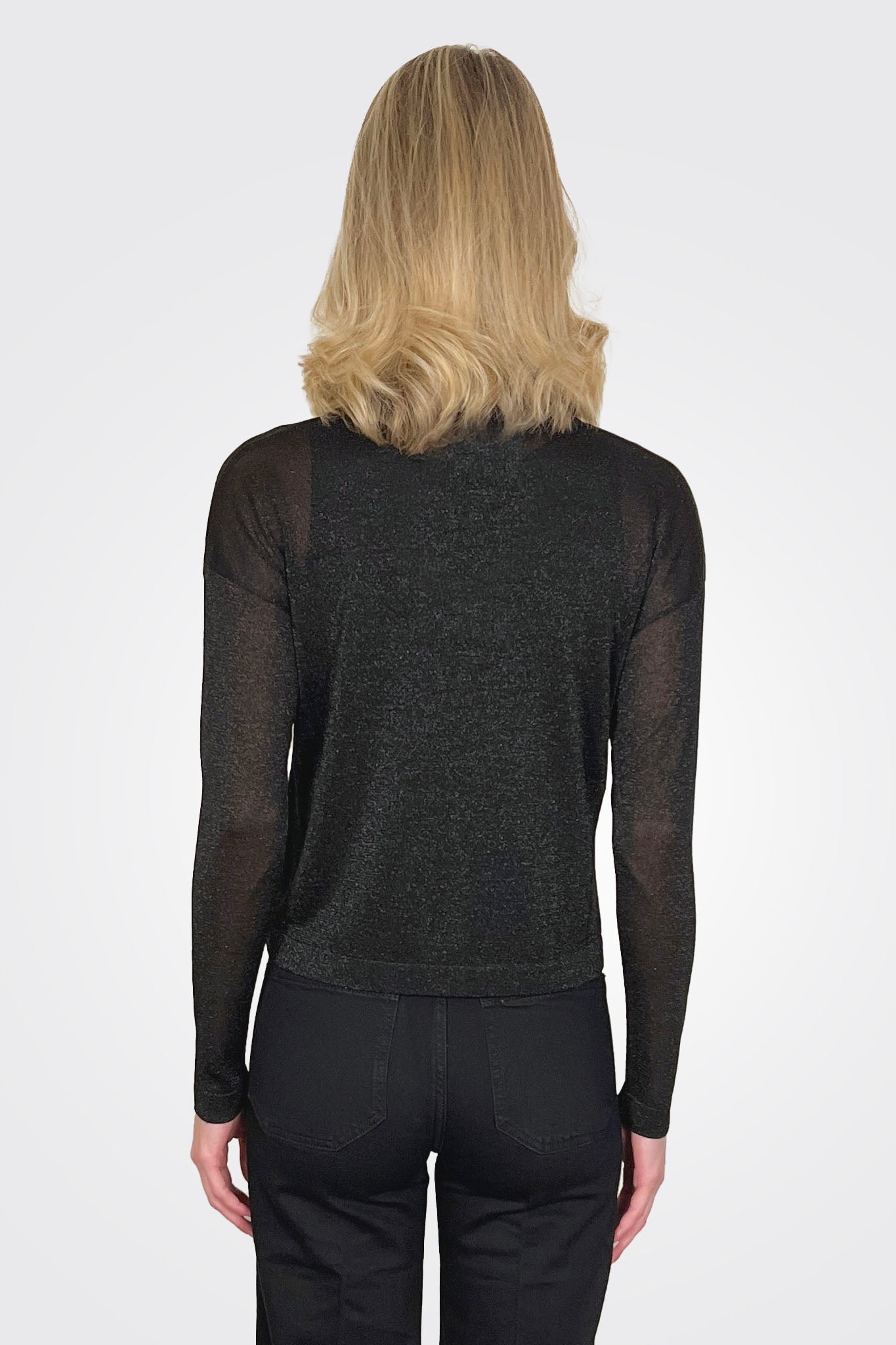 Gala Lurex Cardigan - Black by Maison Lurex — alternate view