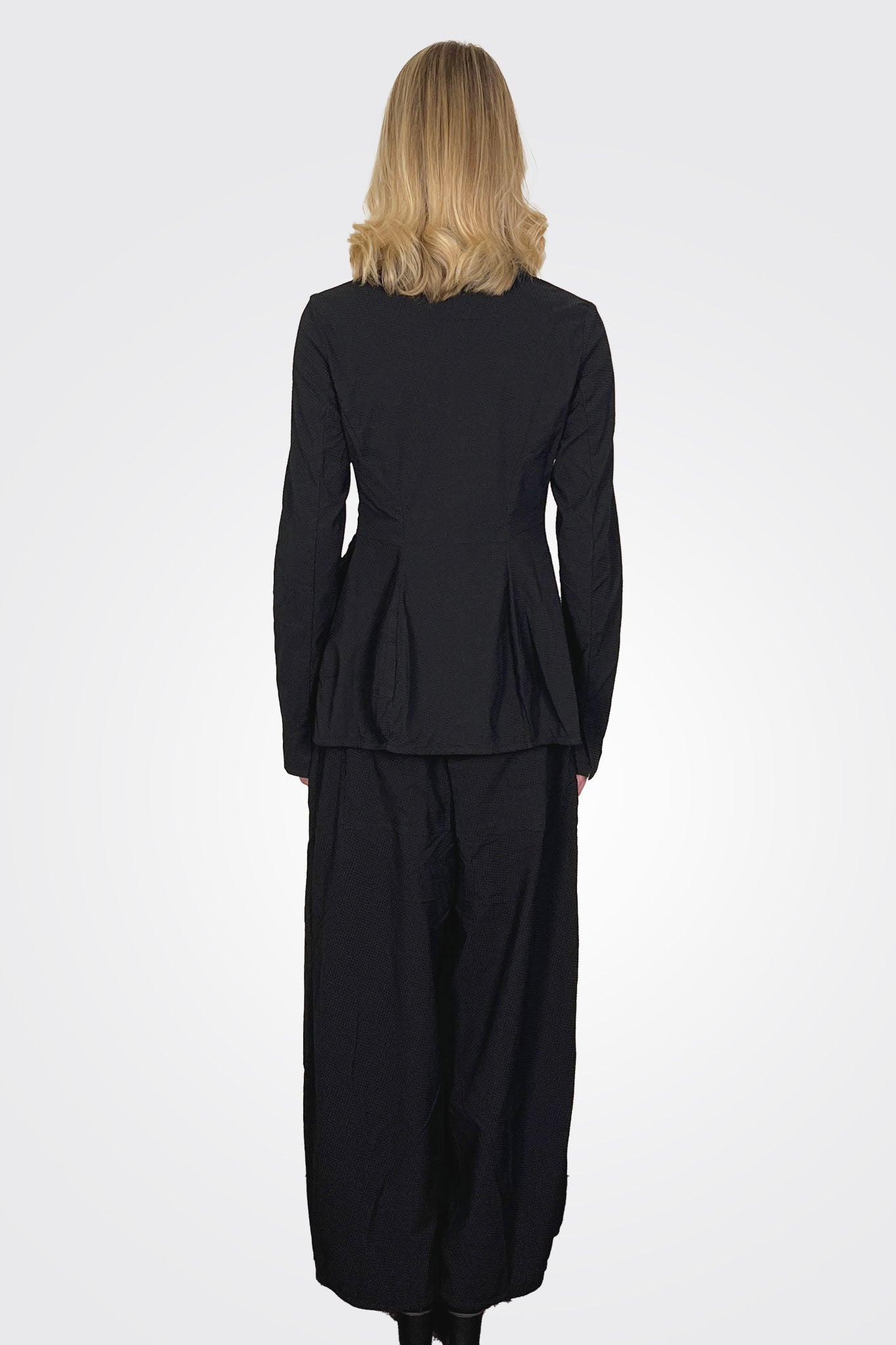 Stretch Blazer Jacket - Black Check by Rundholz — view 3