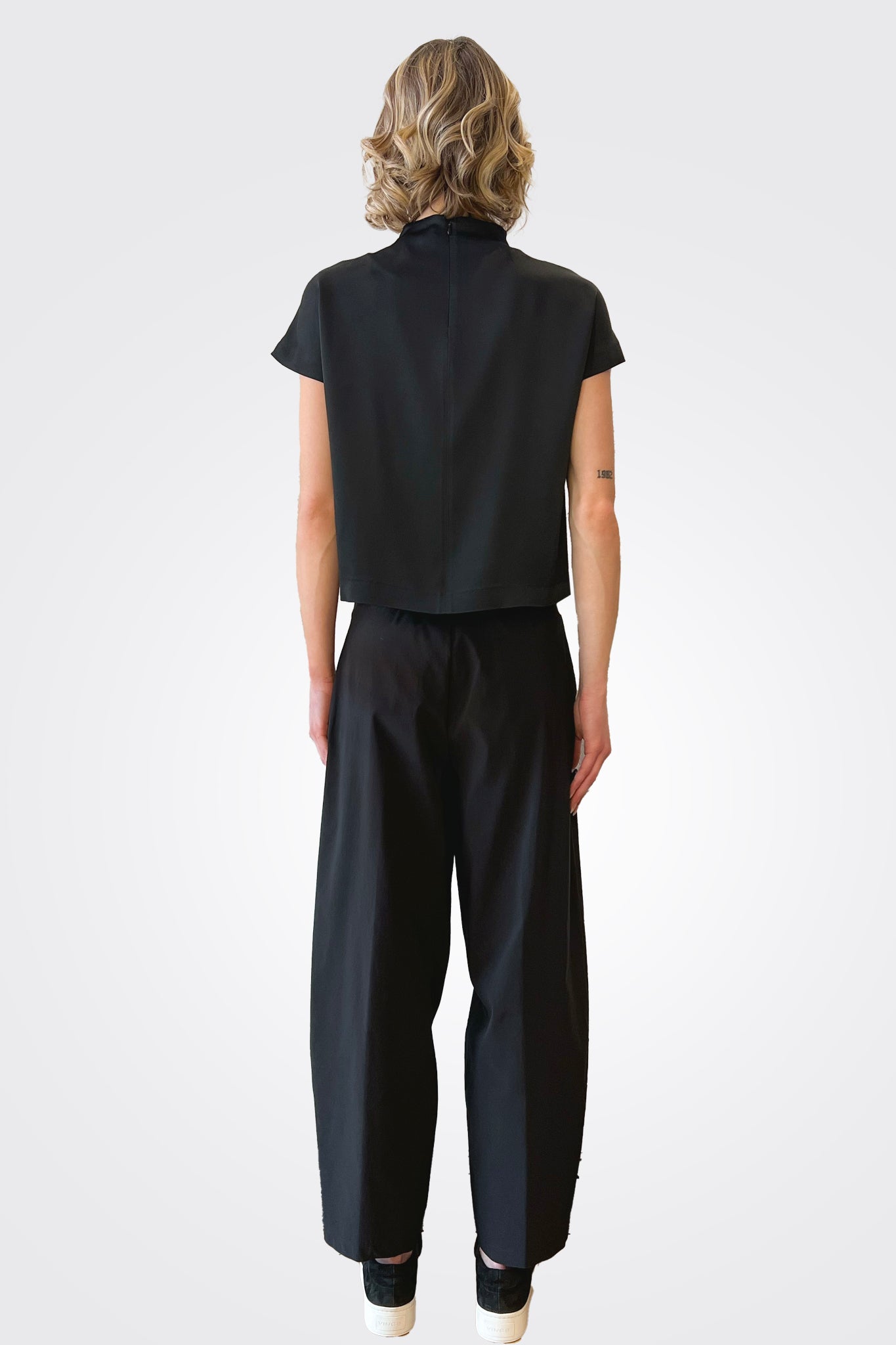 Straight Leg Trousers - Black by Liviana Conti — alternate view