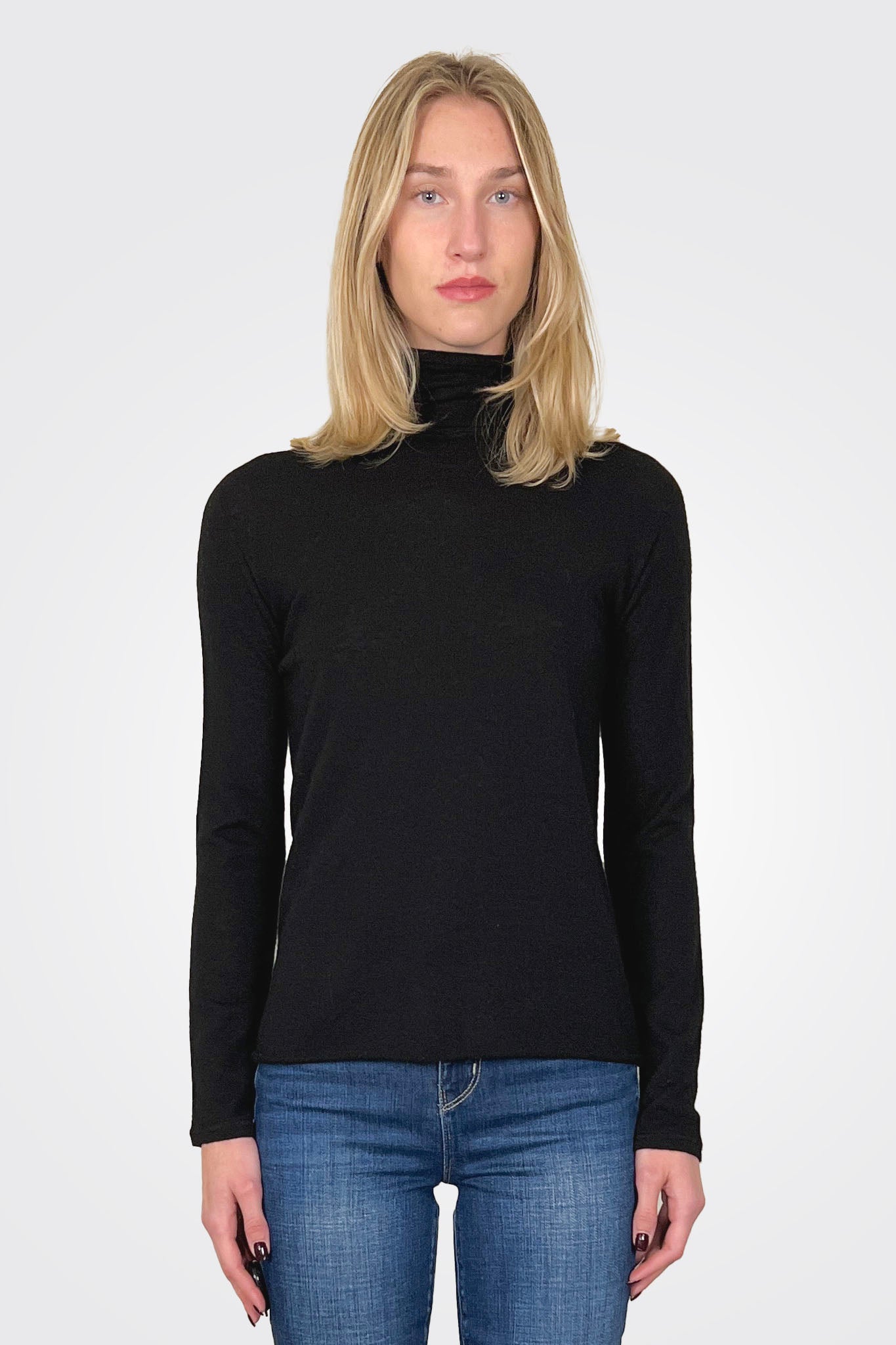 Cashmere Longsleeve Turtleneck - Noir by Majestic | 25 South Boutiques