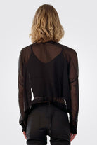 Shrug Sheer Cropped - Black by Masnada — alternate view