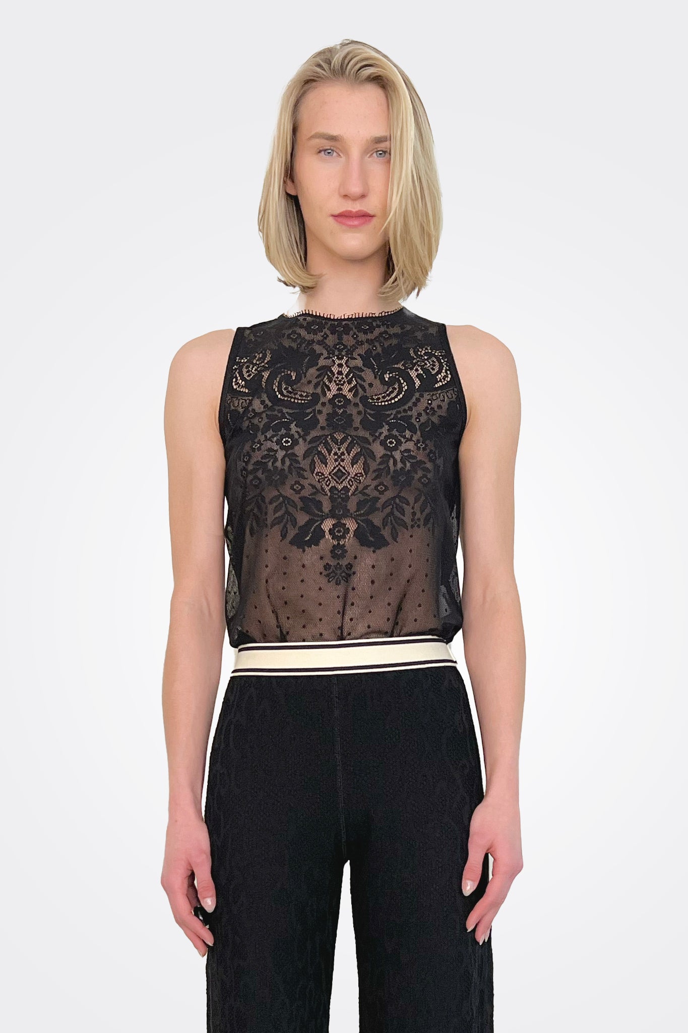 Lace Tank - Black by Seventy Venezia | 25 South Boutiques