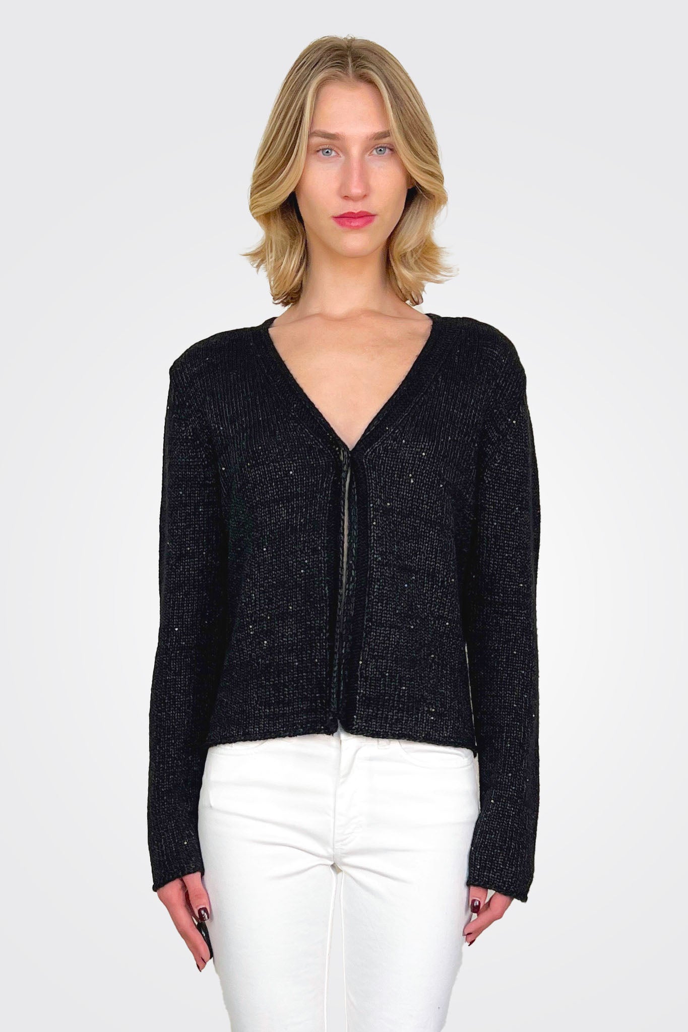One Button Cardigan - Black by Hubert Gasser | 25 South Boutiques