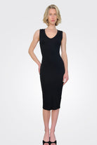 Textured Knit Sleeveless Dress - Black by Enza Costa | 25 South Boutiques