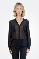 Pocket Silk Button Down - Black by Private 0204 | 25 South Boutiques