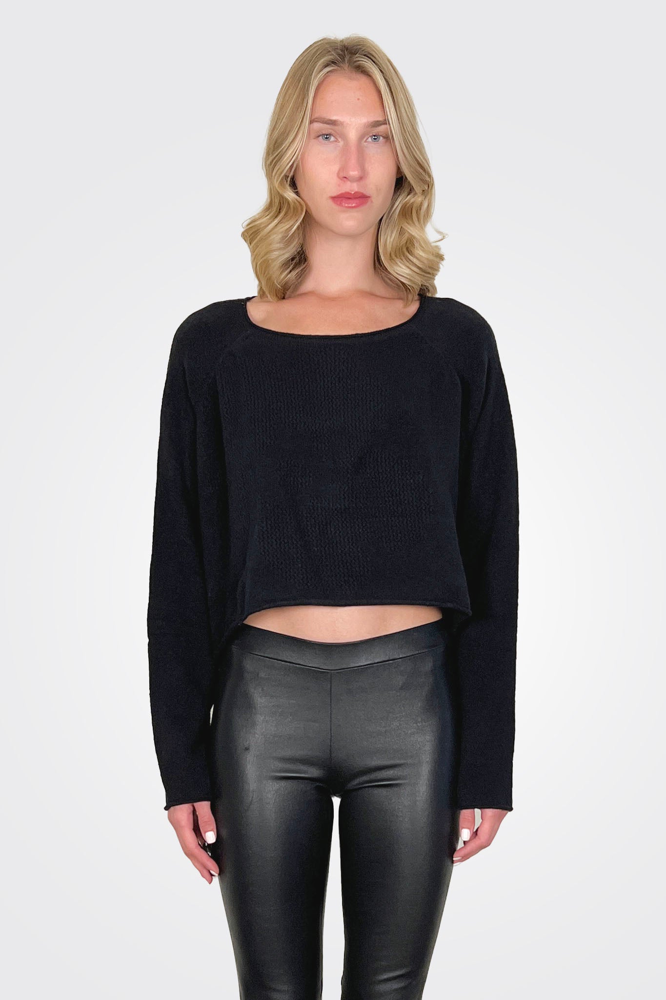 Cropped Pullover - Black by Rundholz | 25 South Boutiques