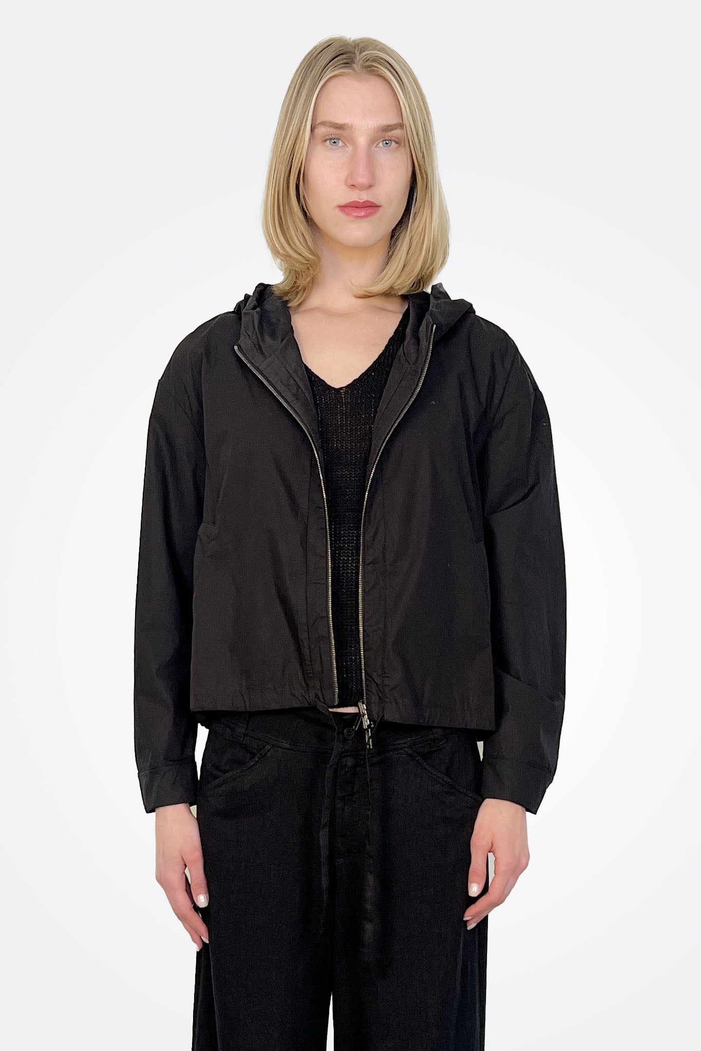 Short Reversible Hooded Jacket - Black by Transit Par-Such | 25 South Boutiques