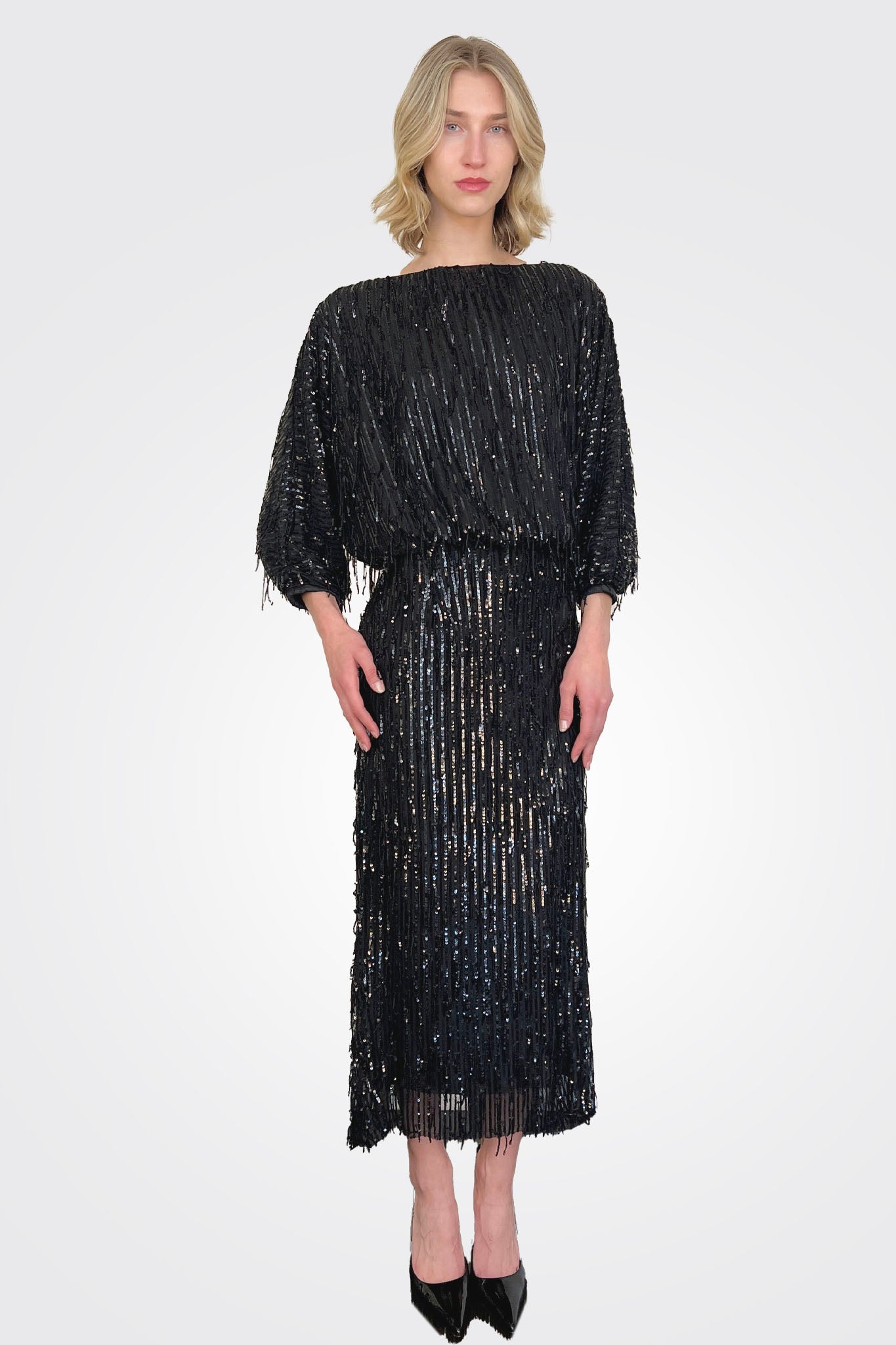 Long Sequin Dress - Black by MeiMeij | 25 South Boutiques