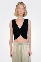 Caspian Twist Top - Black by LA Made | 25 South Boutiques