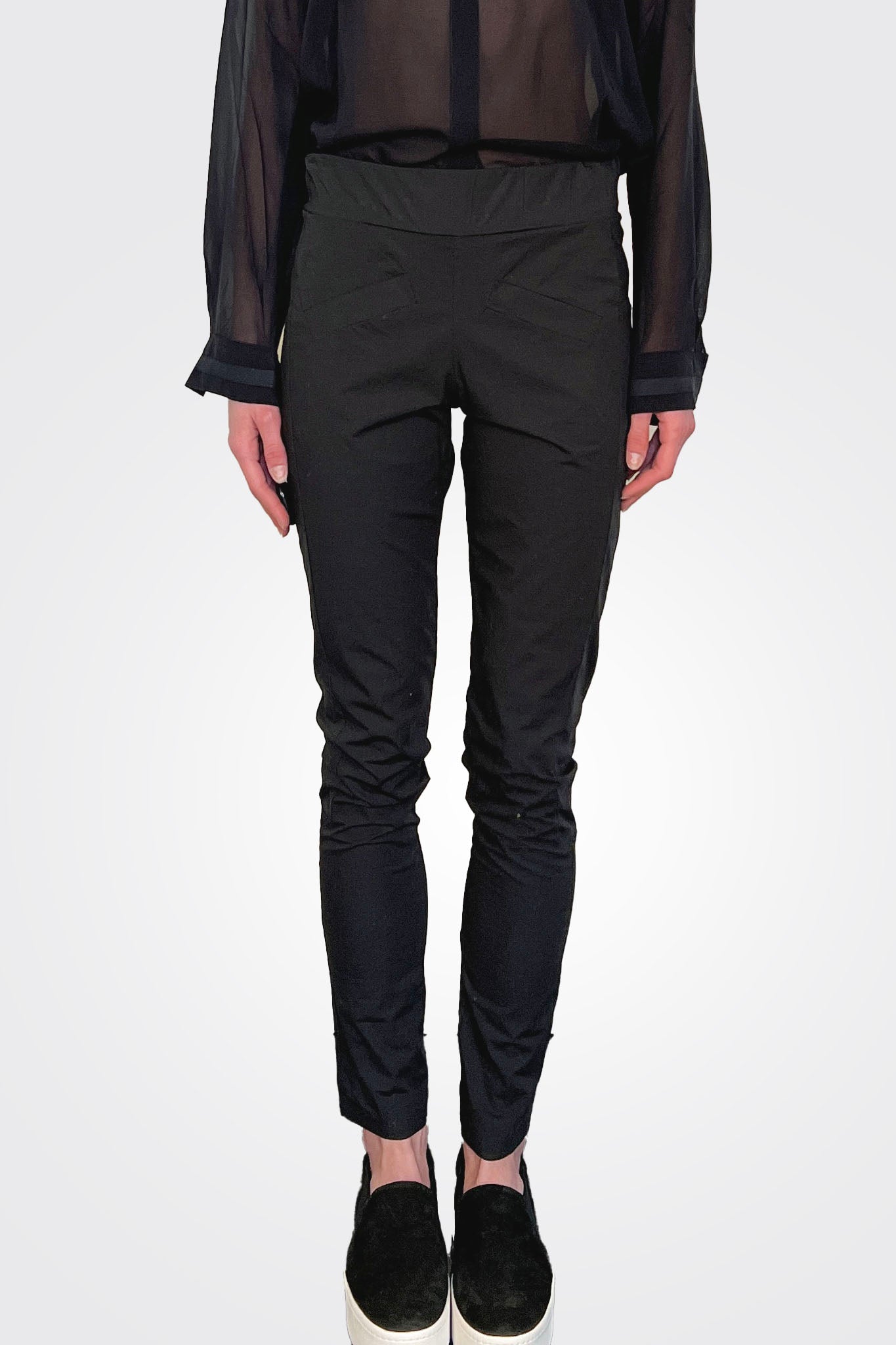 Elastic Waist Pants - Black by Kristensen — alternate view