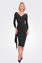 Ellia Draped Sheath Dress - Black by Chiara Boni | 25 South Boutiques