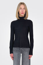 Ananda Long Sleeve Turtleneck - Black by Ramy Brook — alternate view